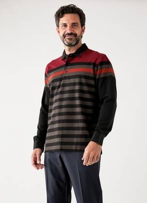 Polo mâneci lungi mâneci lungi negru BERAC bărbat