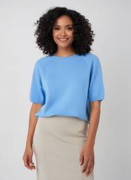 Top elasticitate mâneci lungi albastru STREET ONE femeie