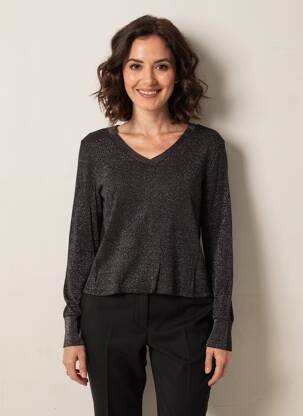 Pulover croială cambrată mâneci lungi negru STREET ONE femeie
