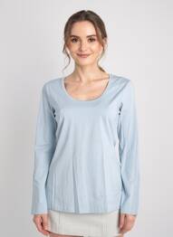 Top elasticitate mâneci lungi albastru STREET ONE femeie