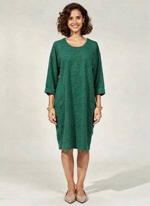Rochie midi mâneci lungi mâneci lungi verde VOODOO femeie