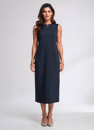 Rochie midi mâneci scurte mâneci scurte negru MAX MARA femeie