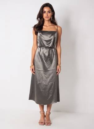 Rochie midi fără mâneci fără mâneci verde MM BY MAXMARA femeie