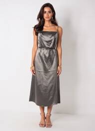 Rochie midi fără mâneci fără mâneci verde MM BY MAXMARA femeie