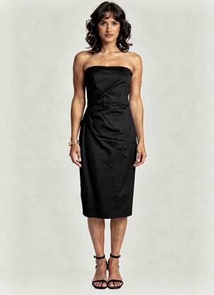 Rochie midi fără mâneci fără mâneci negru MAX MARA femeie