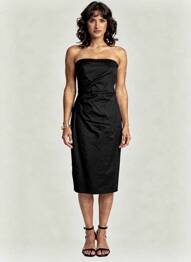 Rochie midi fără mâneci fără mâneci negru MAX MARA femeie