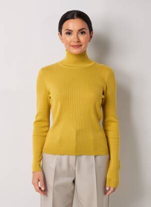Pulover elasticitate mâneci lungi galben MAX MARA femeie