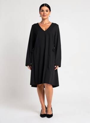 Rochie midi mâneci lungi mâneci lungi negru LA FEE MARABOUTEE femeie