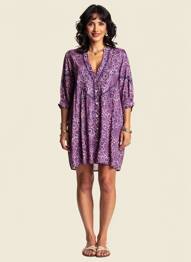 Rochie scurtă mâneci 3/4 mâneci 3/4 albastru ORFEO femeie