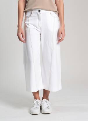 Pantalon 7/8 talie înaltă talie înaltă alb MAX MARA femeie