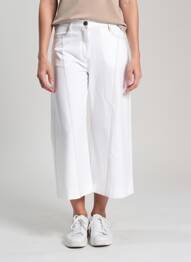 Pantalon 7/8 talie înaltă talie înaltă alb MAX MARA femeie