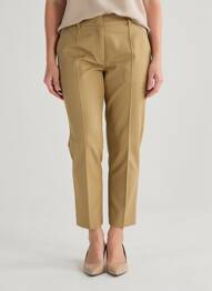 Pantalon 7/8 țesătură poplin mărime normală maro SPORTMAX femeie