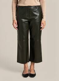 Pantalon 7/8 talie cu cleme mărime normală verde WEEKEND MAXMARA femeie