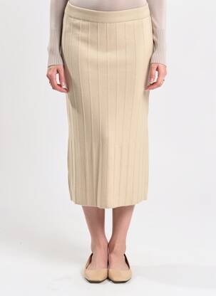 Fustă lungă croială dreaptă bej MAX MARA femeie