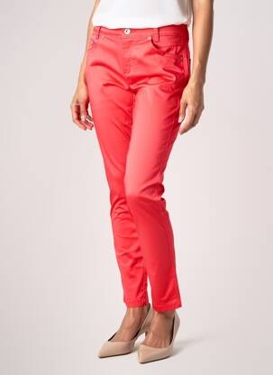 Pantalon slim țesătură poplin mărime normală roz STREET ONE femeie