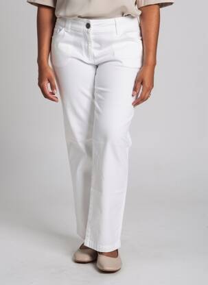 Pantalon drept elasticitate mărime normală alb STREET ONE femeie