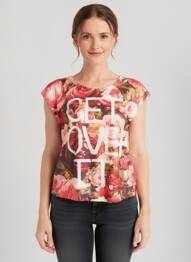 Tricou elasticitate mâneci scurte roșu MOLLY BRACKEN femeie
