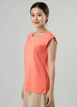 Tricou elasticitate mâneci scurte portocalie STREET ONE femeie