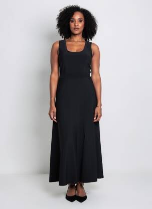 Rochie lungă fără mâneci fără mâneci negru LOLA CASADEMUNT femeie