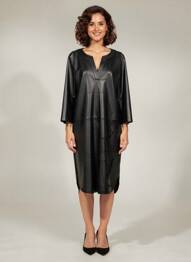 Rochie midi mâneci 3/4 mâneci 3/4 negru SPORTALM femeie