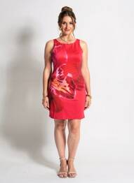Rochie scurtă fără mâneci fără mâneci roșu AGNESE STUDIOS femeie