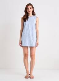 Rochie scurtă fără mâneci fără mâneci albastru DIVIDED H&M femeie