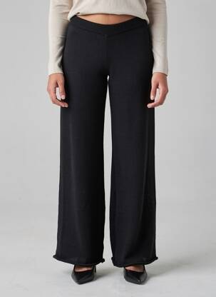 Pantalon evazat elasticitate mărime normală negru BOA femeie