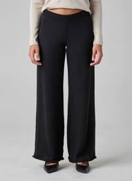 Pantalon evazat elasticitate mărime normală negru BOA femeie