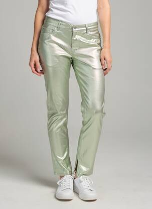Pantalon slim țesătură acoperită mărime normală verde ASOS femeie