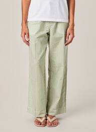 Pantalon drept țesătură poplin mărime normală verde BDG URBAN OUTFFITERS femeie