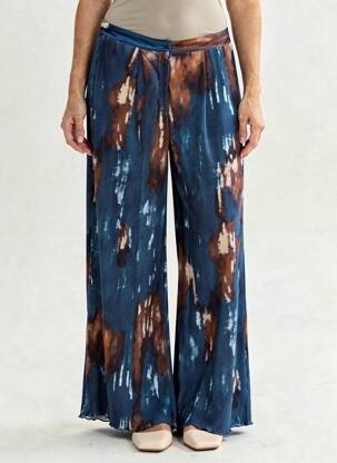 Pantalon larg talie cu cleme talie înaltă albastru NASTY GAL femeie