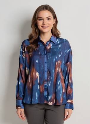 Cămașă croială fluidă mâneci lungi albastru NASTY GAL femeie