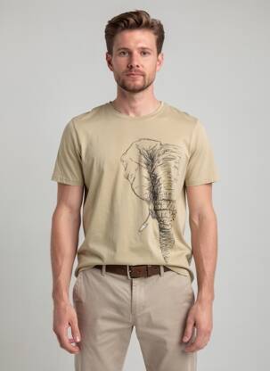 Tricou croială cambrată mâneci scurte verde KOOL AFRICA bărbat