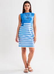 Rochie scurtă fără mâneci fără mâneci albastru MANGO femeie