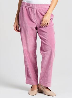 Pantalon drept talie elastică mărime normală roz B.YOUNG femeie