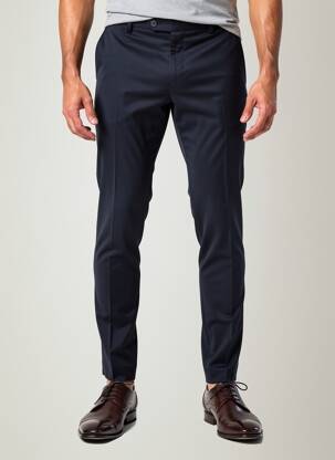Pantalon slim talie cu cleme mărime normală albastru MEYER bărbat
