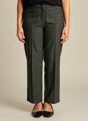 Pantalon drept elasticitate mărime normală verde ZILCH femeie