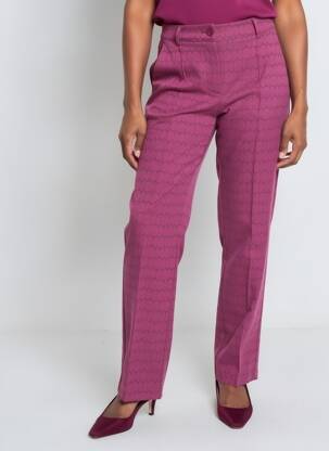 Pantalon drept elasticitate roz ZILCH femeie