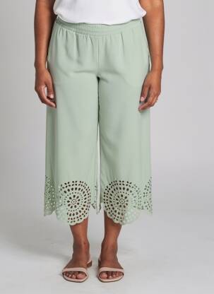 Pantalon 7/8 mărime normală mărime normală verde MAT. femeie