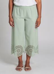 Pantalon 7/8 mărime normală mărime normală verde MAT. femeie