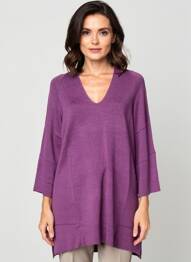 Pulover tunică elasticitate mâneci 3/4 violet MASAI femeie