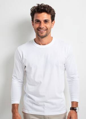 Tricou elasticitate mâneci lungi alb MOULIN NEUF bărbat
