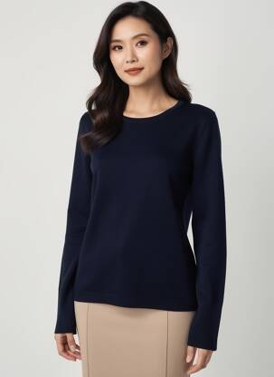 Pulover croială cambrată mâneci lungi albastru GERRY WEBER femeie