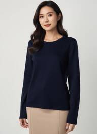 Pulover croială cambrată mâneci lungi albastru GERRY WEBER femeie