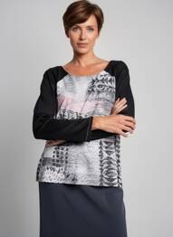 Top elasticitate mâneci lungi negru THOMAS RABE femeie