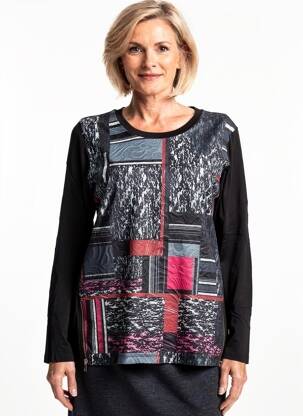 Tricou mâneci lungi mâneci lungi negru GUY DUBOUIS femeie
