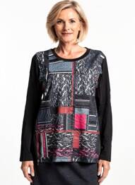 Tricou mâneci lungi mâneci lungi negru GUY DUBOUIS femeie