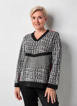 Pulover croială cambrată mâneci lungi negru MERI & ESCA femeie
