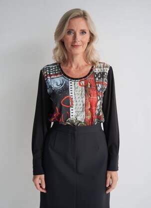 Tricou mâneci lungi mâneci lungi negru DOLCEZZA femeie