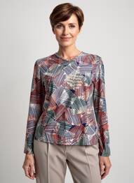 Tricou mâneci lungi mâneci lungi albastru GUY DUBOUIS femeie